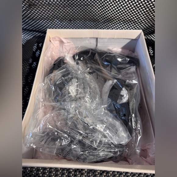 JustFab Black Crisscross Heels - Picture 9 of 11